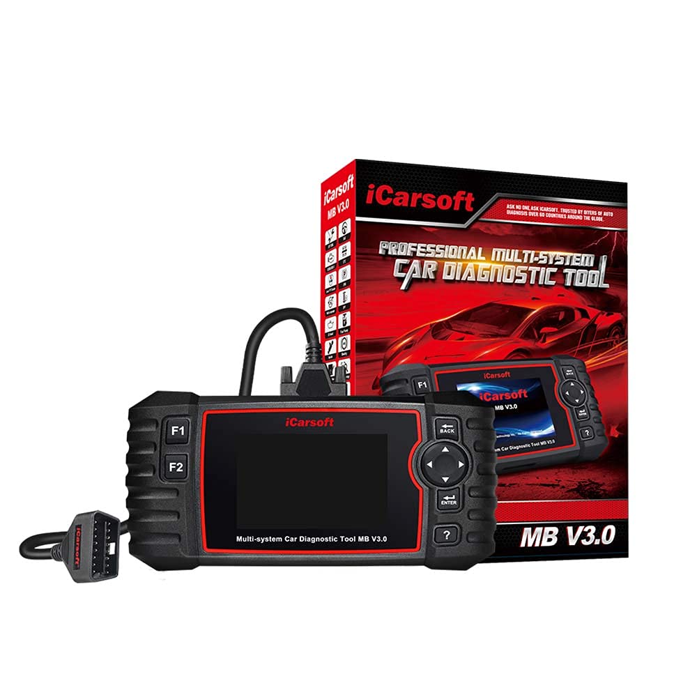 iCarsoft MB V3.0 professionelles und leistungsstarkes Universal Diagnosegerät für Mercedes/Sprinter/Smart Fahrzeuge mit 10 cm TFT- Farbbildschirm, OBDII Funktionen, CANBUS