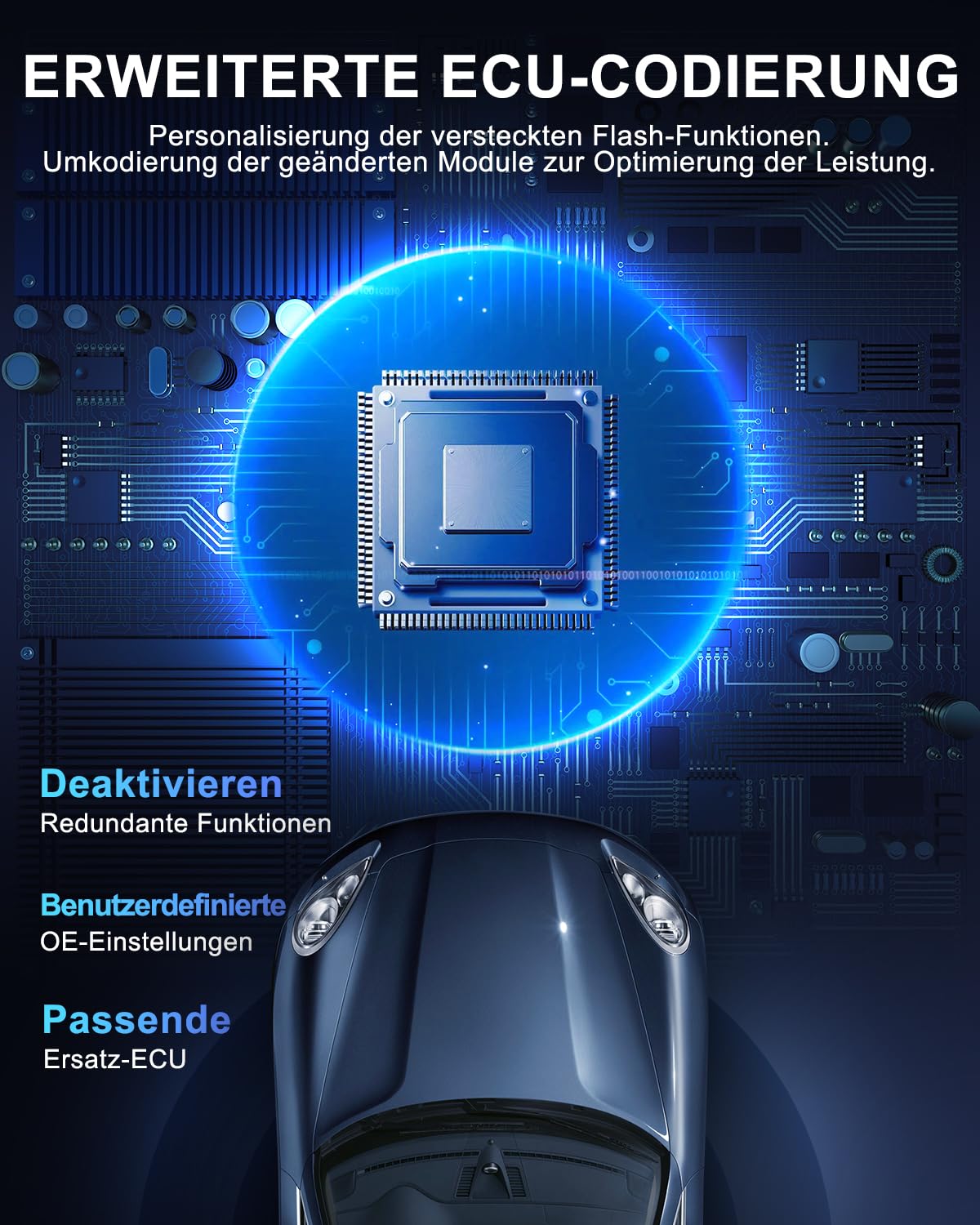 OBD2 Diagnosegerät, MUCAR VO7 Diagnosegerät Auto Mit Volle Systemdiagnose+28 Reset-Funktion, Auto Diagnosegerät Für BI-Direktionale Steuerung/Aktives Testen/ECU-Kodierung, 3 Jahre Kostenlose Updates