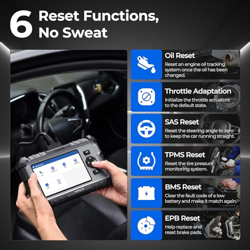 TOPDON ArtiDiag500 OBD2 Scanner, 4 Systems Car Diagnostic Tool, Oil/Throttle/SAS/TPMS/BMS/EPB Reset, Free Updates for Life, AutoVin