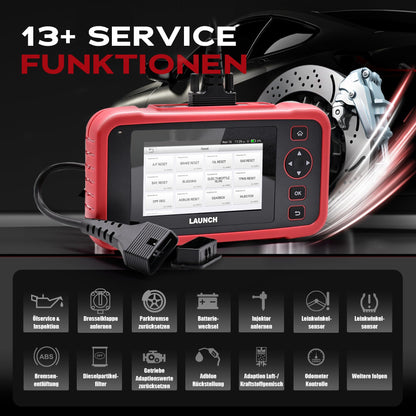 LAUNCH Europe CRP 129 EVO+ OBD2 Diagnosegerät Auto Auslesegerät Kfz-Diagnose EOBD Tester 4 Systemen Motor, ABS, SRS, Automatik Getriebe + 13 Service Funktionen mit Touchscreen WiFi Update/Android
