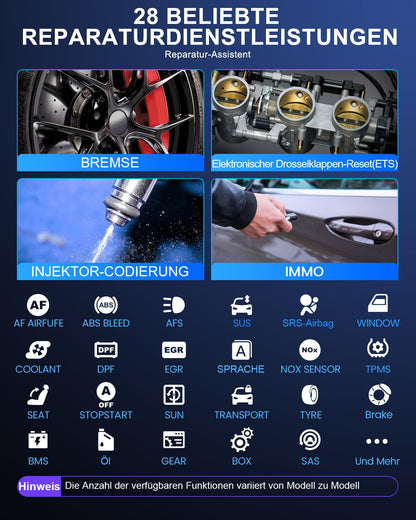 OBD2 Diagnosegerät, MUCAR VO7 Diagnosegerät Auto Mit Volle Systemdiagnose+28 Reset-Funktion, Auto Diagnosegerät Für BI-Direktionale Steuerung/Aktives Testen/ECU-Kodierung, 3 Jahre Kostenlose Updates