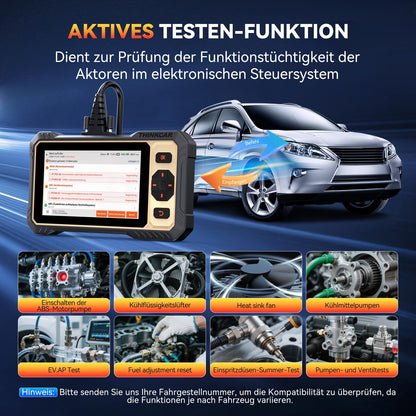 OBD2 Diagnosegerät, ThinkScan 662 Diagnosegerät Auto Mit 12 Reset-Funktion + 4 Systemdiagnose (ECM/TCM/SRS/ABS), Auto Diagnosegerät Für Aktives Testen, CANFD-Protokoll, Kostenlose Updates