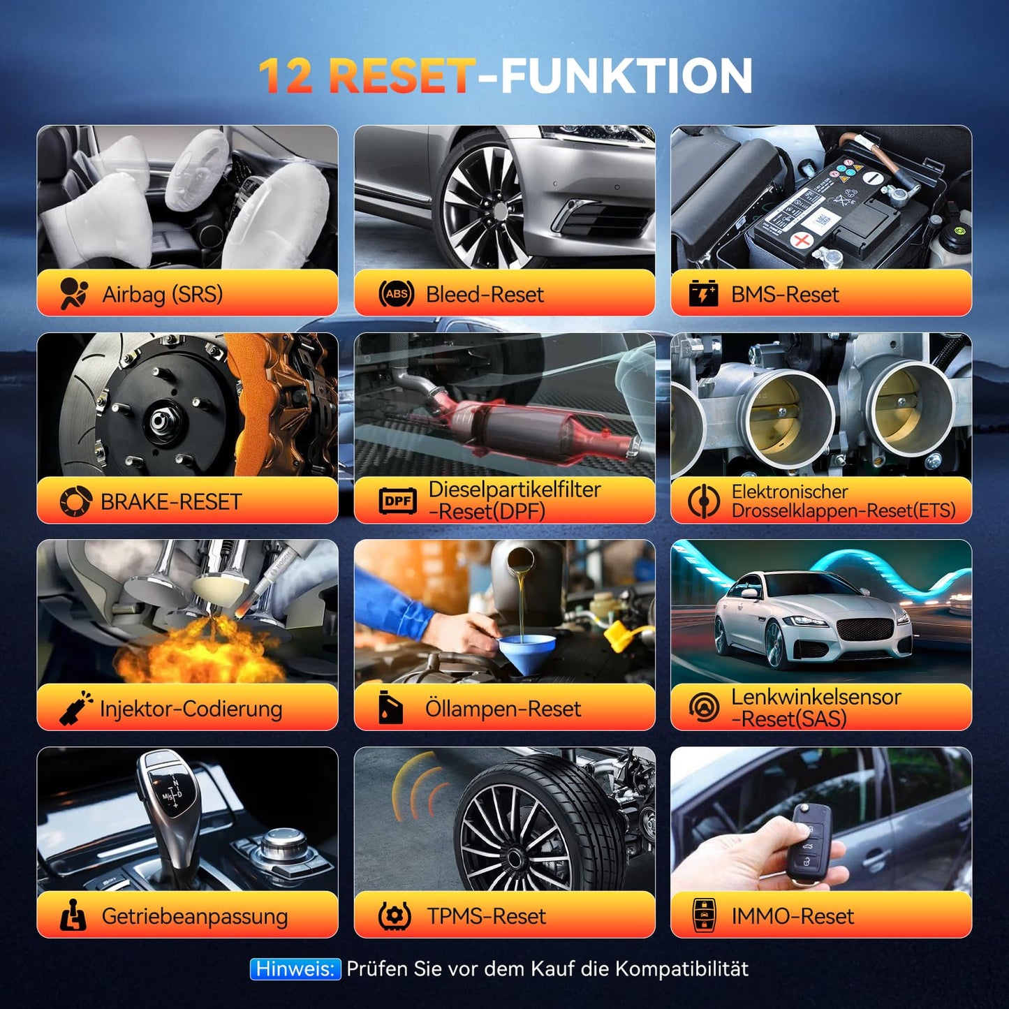OBD2 Diagnosegerät, ThinkScan 662 Diagnosegerät Auto Mit 12 Reset-Funktion + 4 Systemdiagnose (ECM/TCM/SRS/ABS), Auto Diagnosegerät Für Aktives Testen, CANFD-Protokoll, Kostenlose Updates