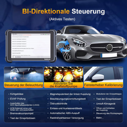 OBD2 Diagnosegerät, ThinkScan 689BT Diagnosegerät Auto Mit 34+ Reset-Funktion Und Volle Systemdiagnose, Auslesegerät Auto Für Aktives Testen/ECU-Codierung/BI-Direktionale Steuerung/CANFD&DoIP